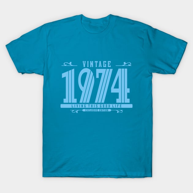 46th Birthday T-Shirt - Vintage 1974 T-Shirt by Reshartinc